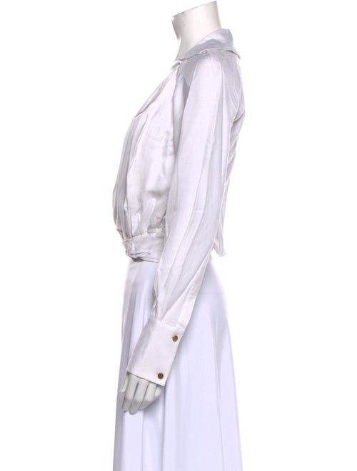 Jacquemus V-Neck Long Sleeve Crop Top