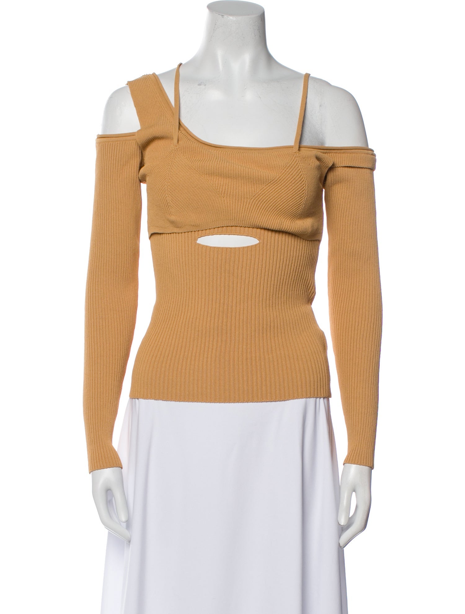 Jacquemus Square Neckline Long Sleeve Top