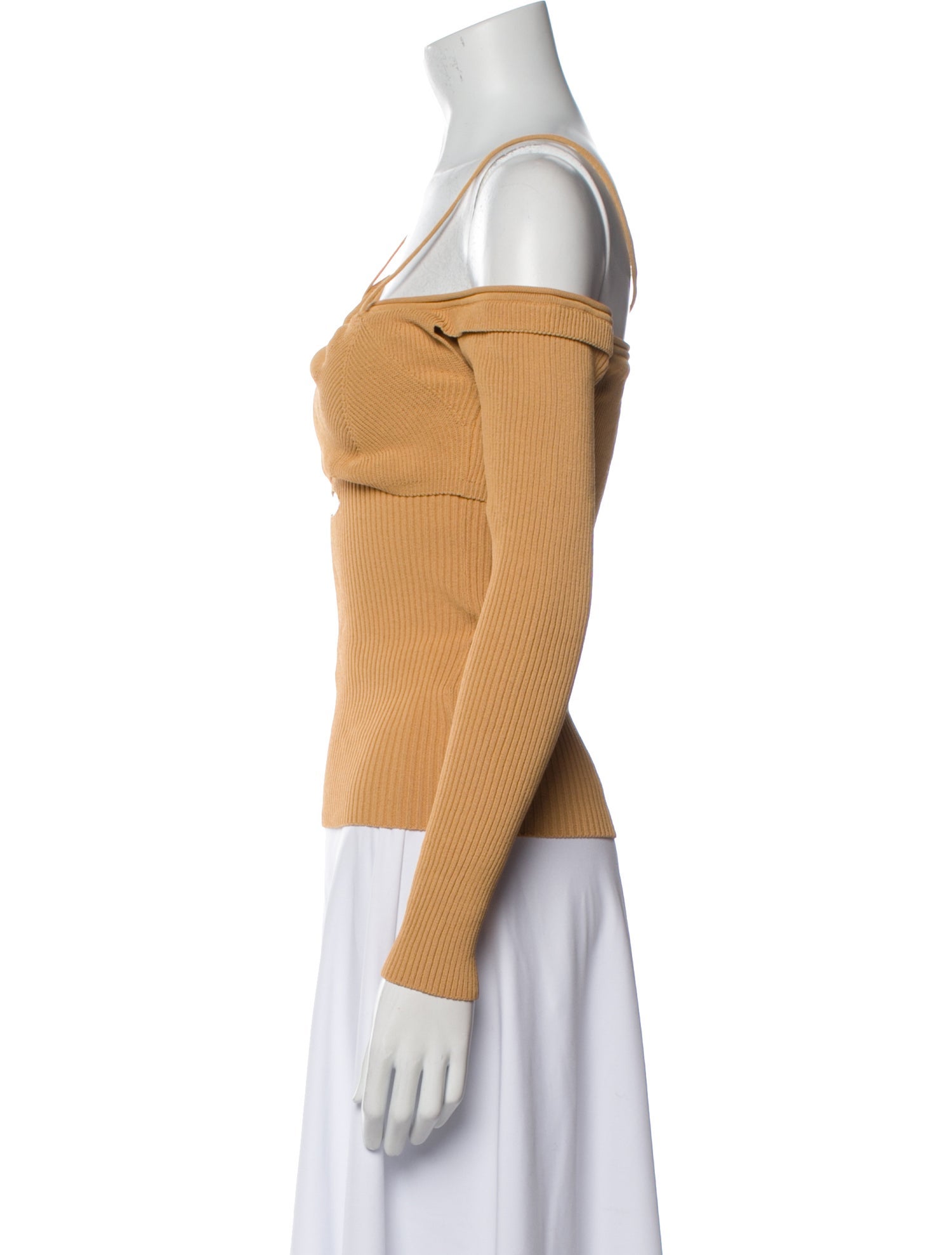 Jacquemus Square Neckline Long Sleeve Top