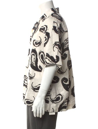 Jacquemus Linen Paisley Print Shirt