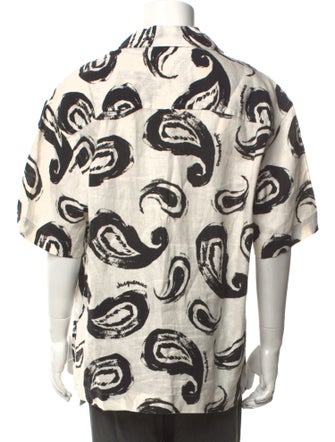Jacquemus Linen Paisley Print Shirt