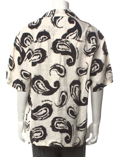 Jacquemus Linen Paisley Print Shirt