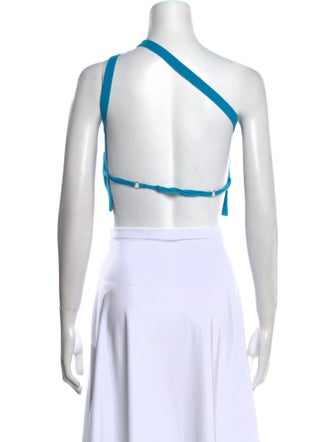 Jacquemus Linen One-Shoulder Crop Top