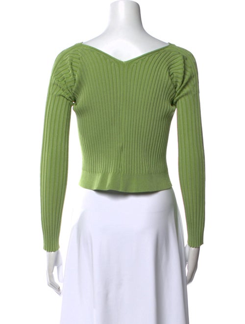 Jacquemus Scoop Neck Long Sleeve Crop Top