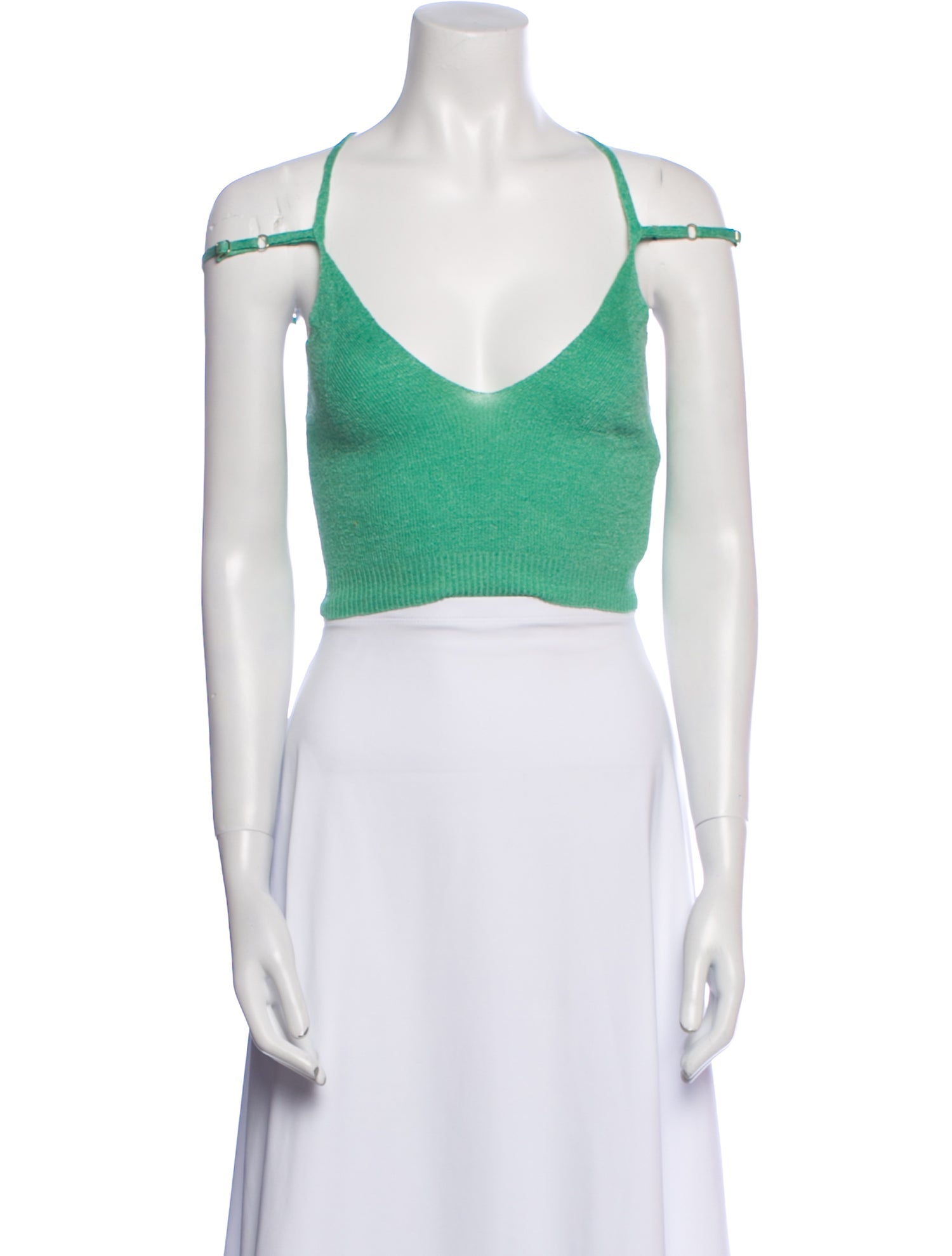 Jacquemus Linen V-Neck Crop Top w/ Tags