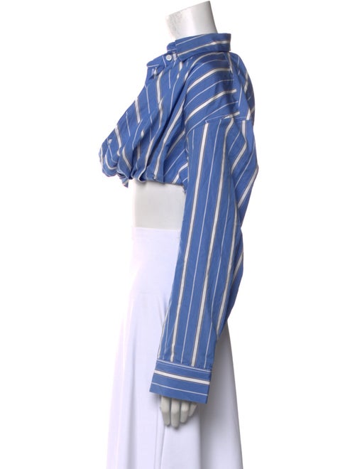 Jacquemus Striped V-Neck Crop Top