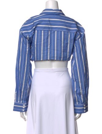 Jacquemus Striped V-Neck Crop Top