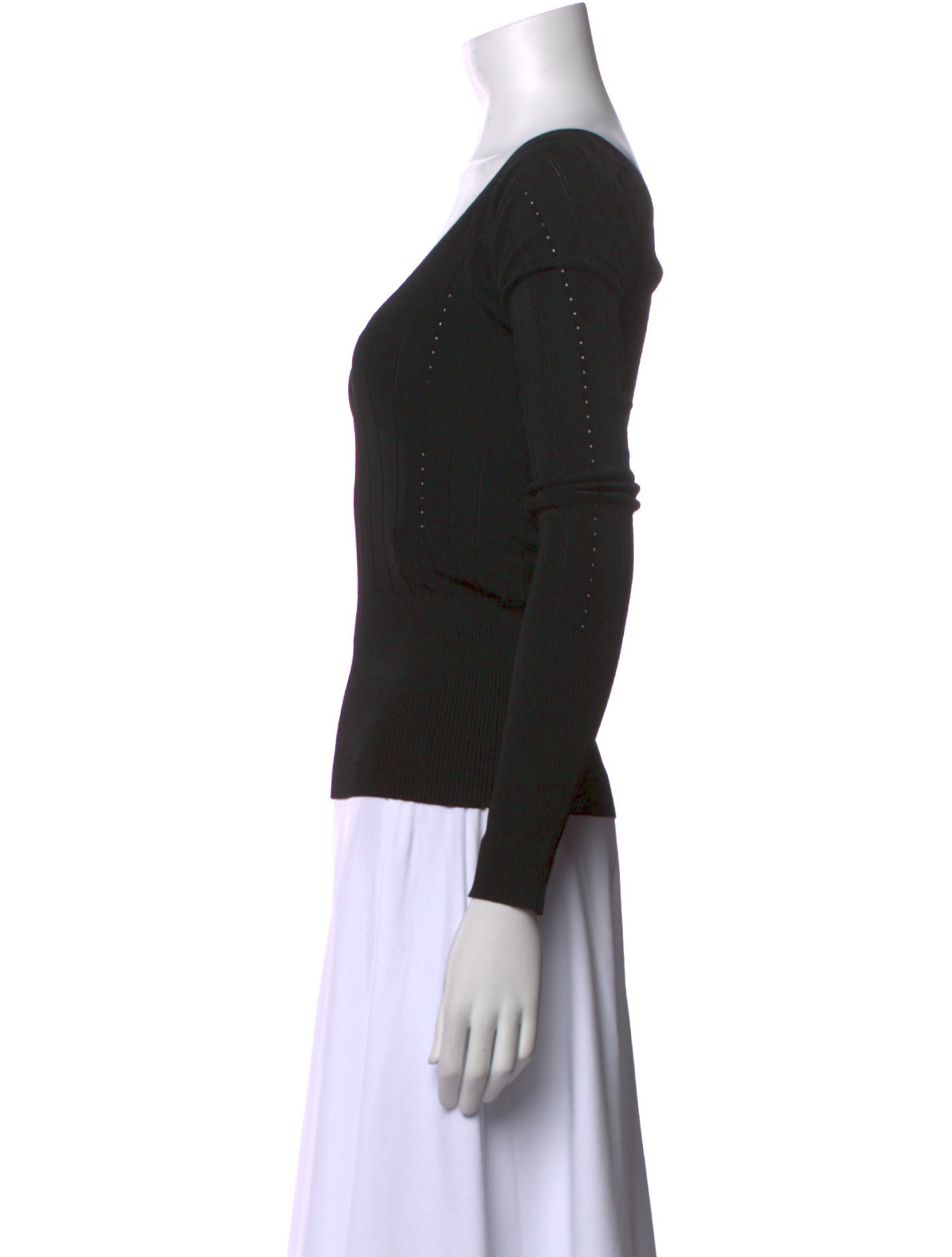 Jacquemus Scoop Neck Long Sleeve Top