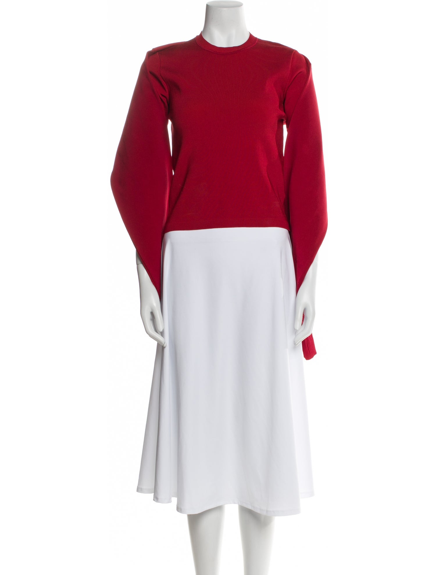 Jacquemus Crew Neck Three-Quarter Sleeve Crop Top