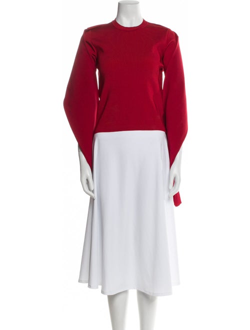 Jacquemus Crew Neck Three-Quarter Sleeve Crop Top