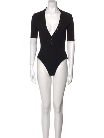 Jacquemus V-Neck Short Sleeve Bodysuit