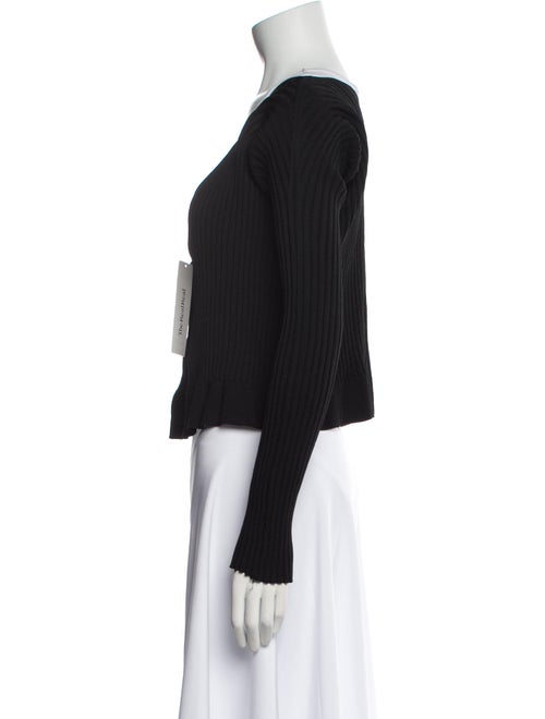 Jacquemus Scoop Neck Long Sleeve Crop Top