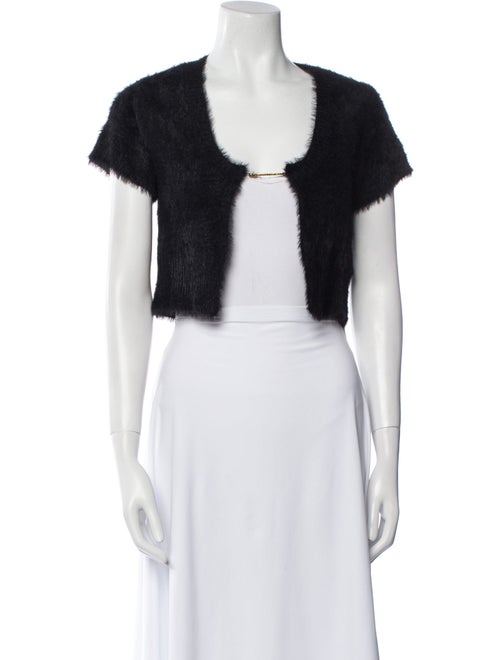 Jacquemus V-Neck Short Sleeve Crop Top