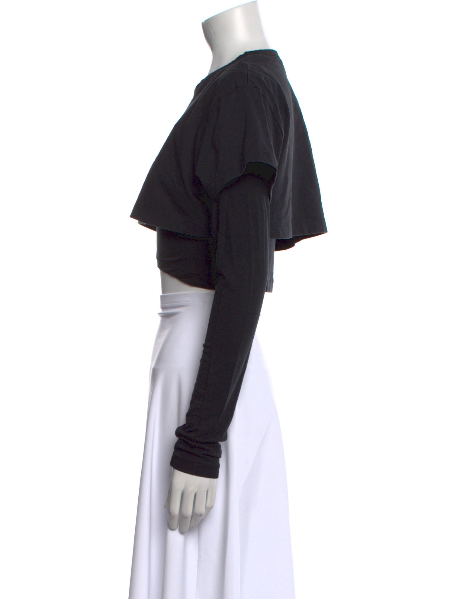 Jacquemus Crew Neck Short Sleeve Crop Top