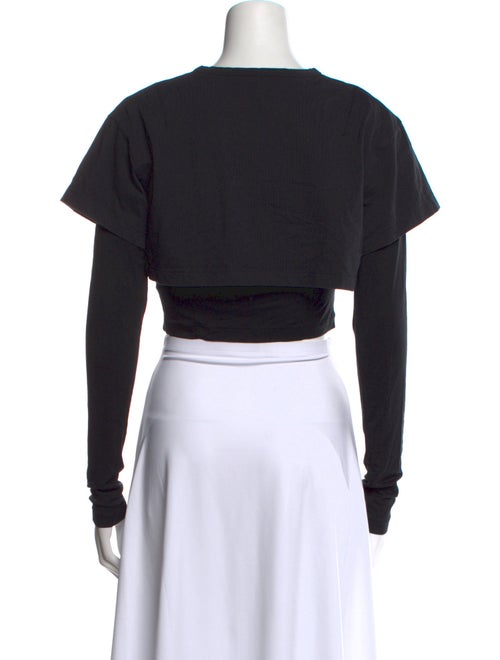 Jacquemus Crew Neck Short Sleeve Crop Top