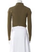 Jacquemus Mock Neck Long Sleeve Crop Top