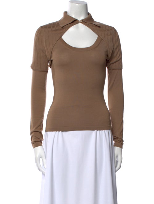 Jacquemus Mock Neck Long Sleeve Top