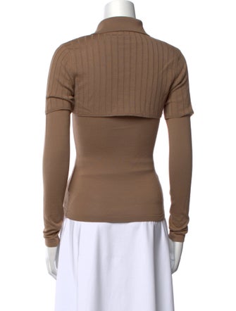 Jacquemus Mock Neck Long Sleeve Top