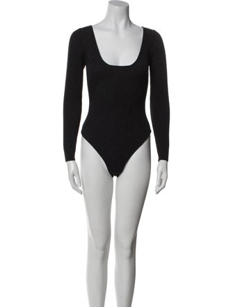 Jacquemus Scoop Neck Long Sleeve Bodysuit