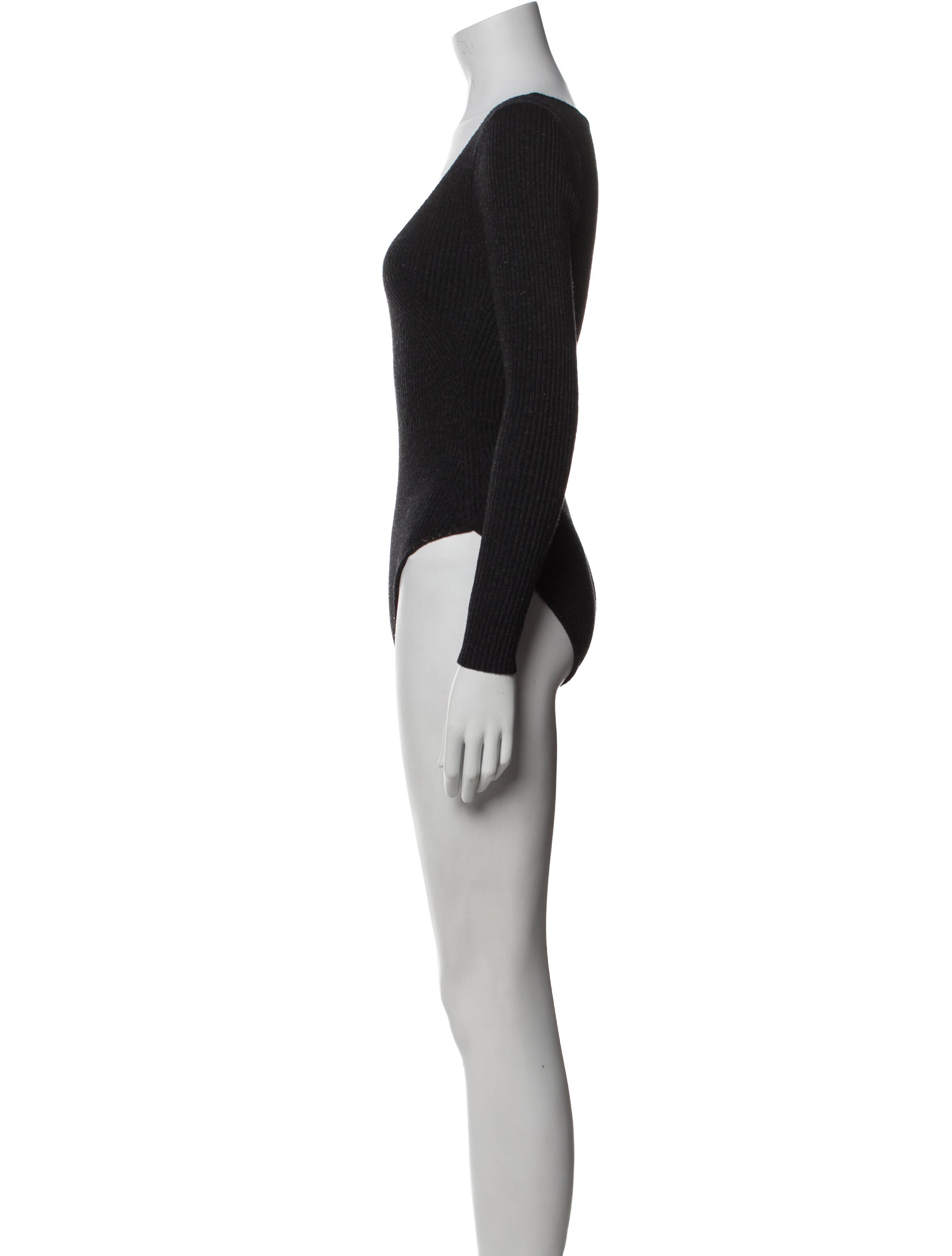 Jacquemus Scoop Neck Long Sleeve Bodysuit