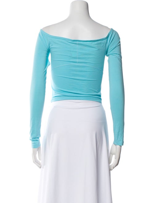 Jacquemus Square Neckline Long Sleeve Crop Top