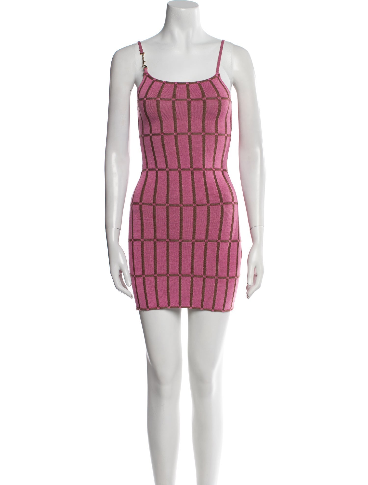 Jacquemus Plaid Print Mini Dress