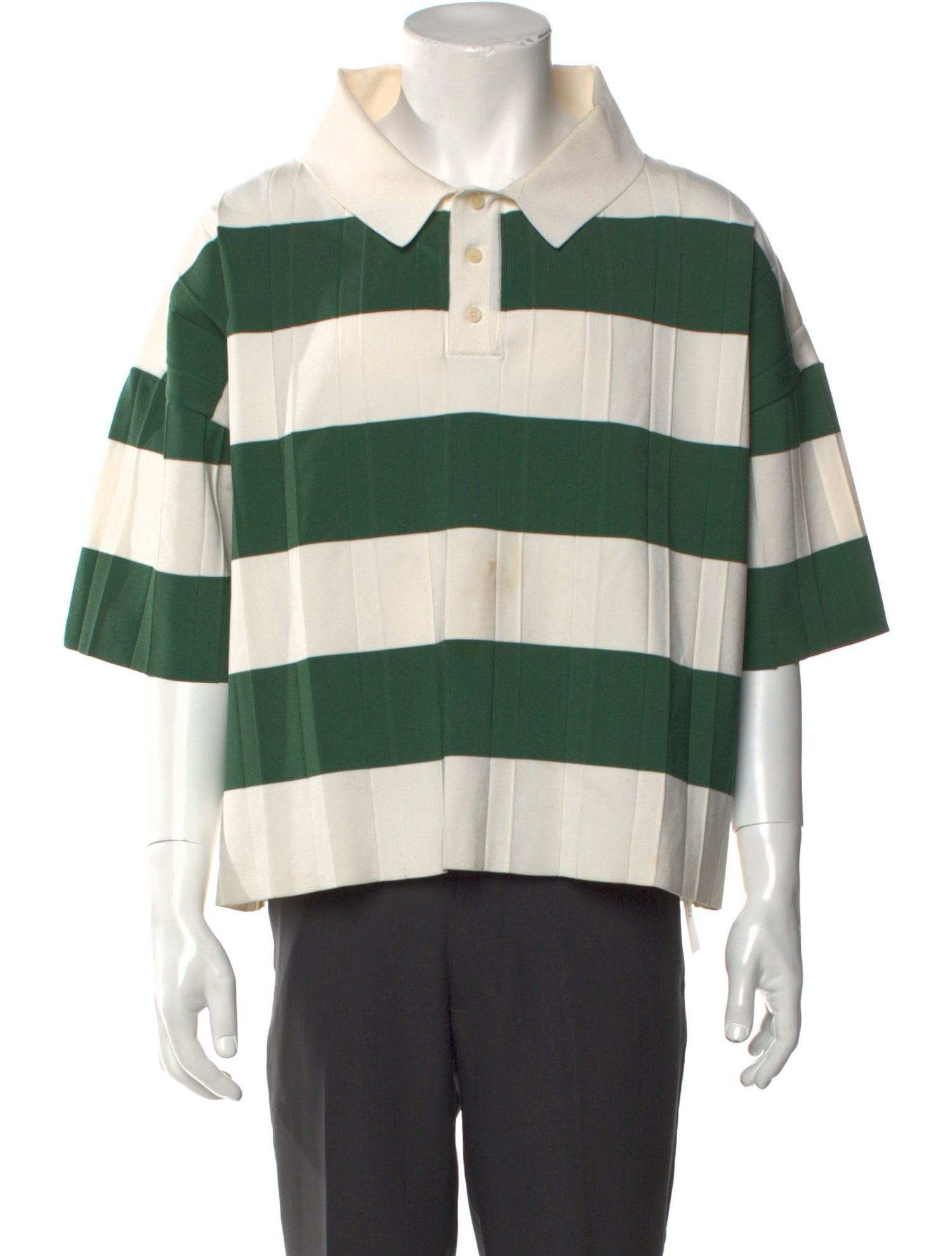 Jacquemus Striped Three-Quarter Sleeve Shirt