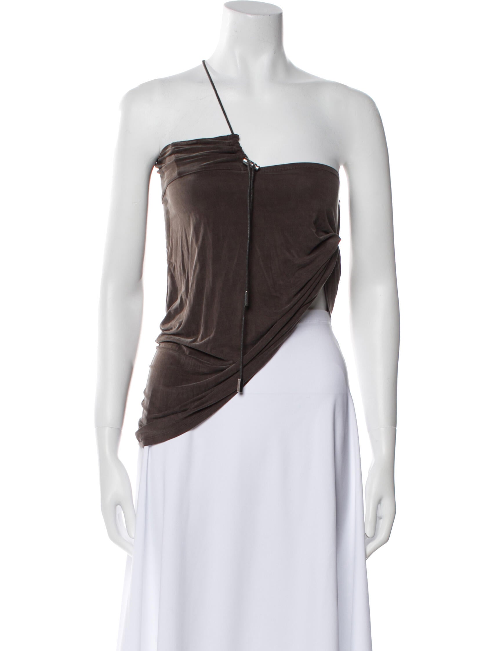 Jacquemus Wool One-Shoulder Crop Top