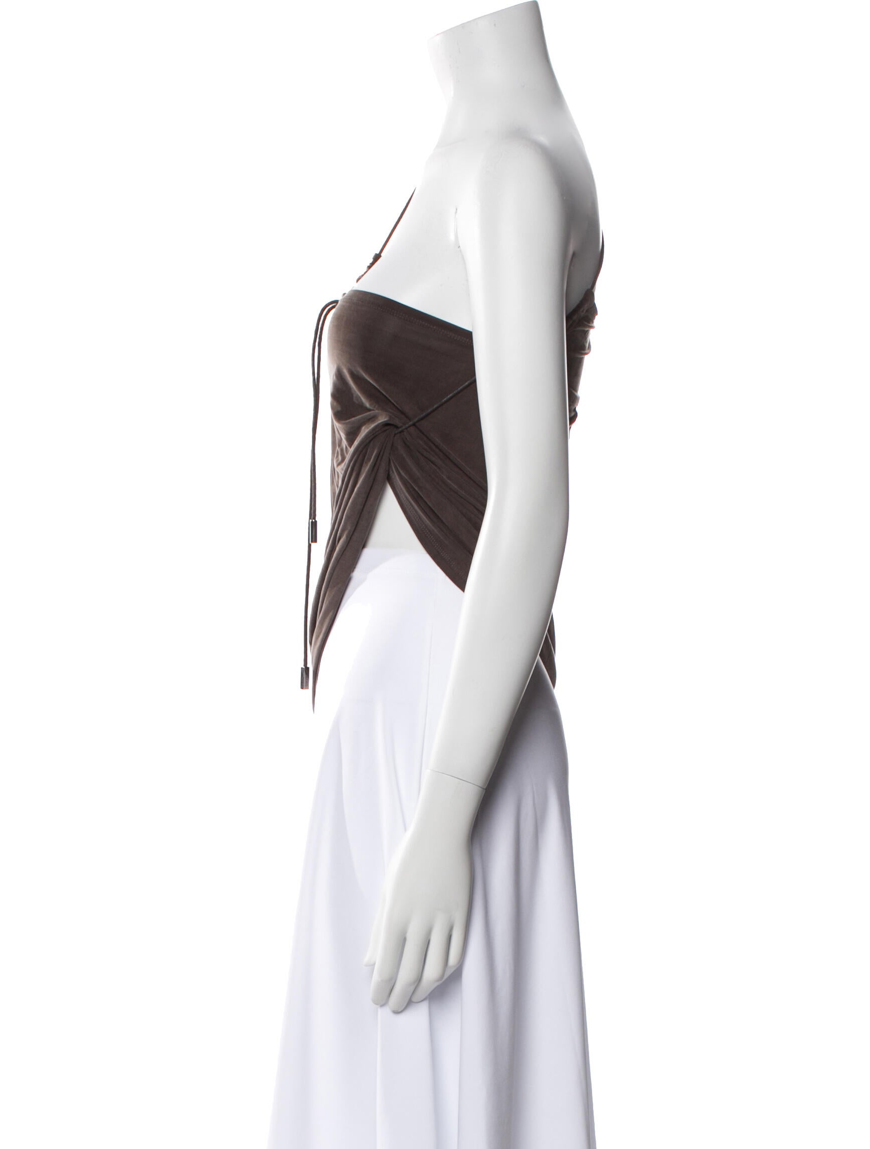 Jacquemus Wool One-Shoulder Crop Top