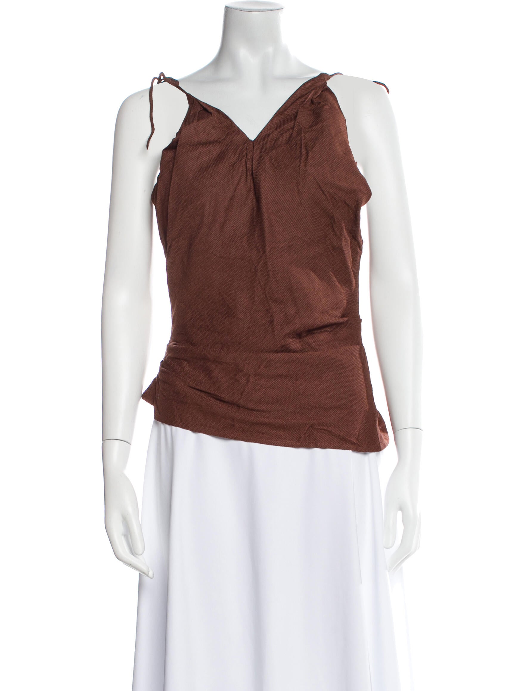 Jacquemus Silk V-Neck Top