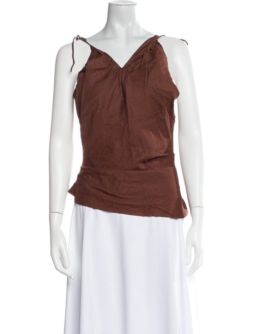 Jacquemus Silk V-Neck Top