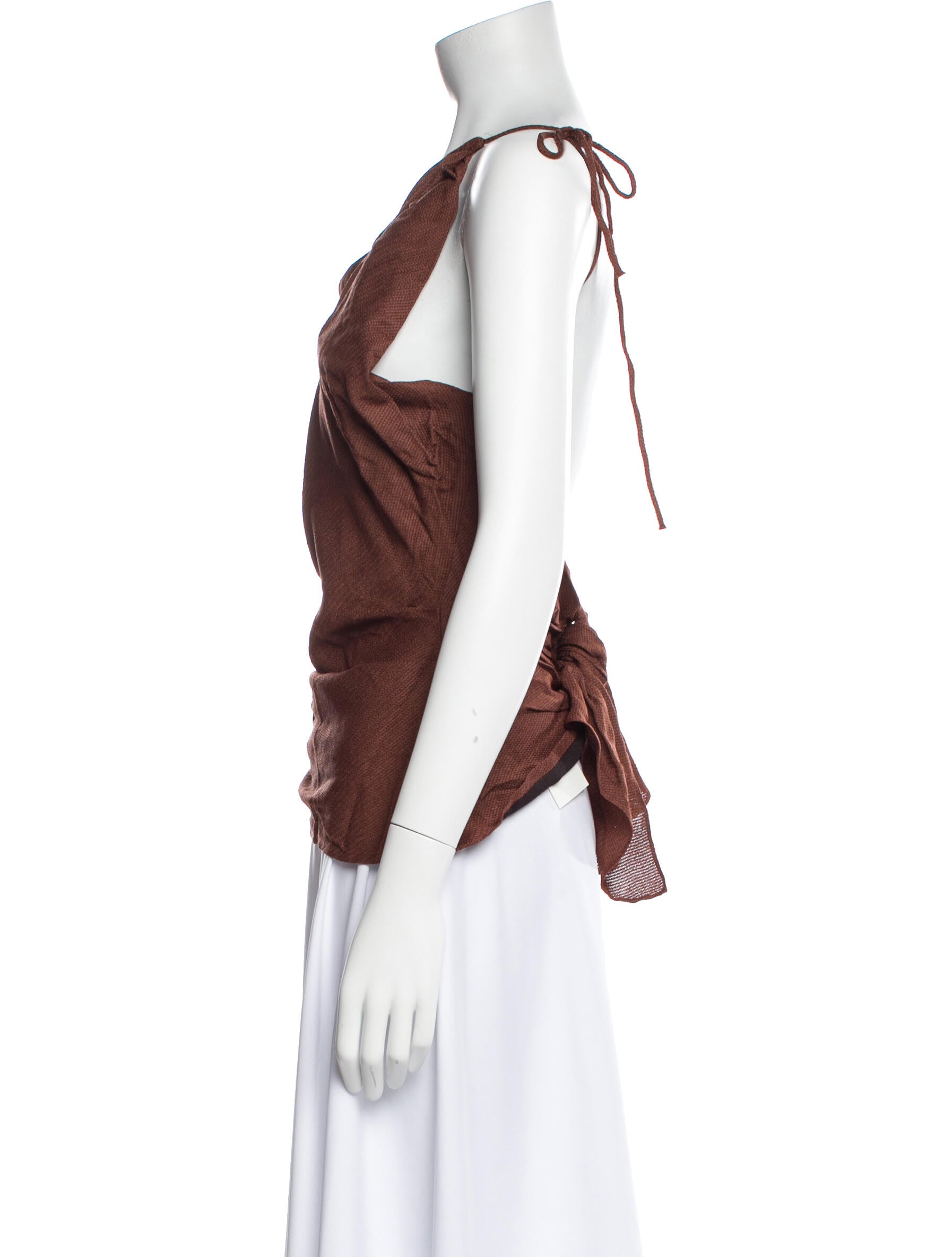 Jacquemus Silk V-Neck Top