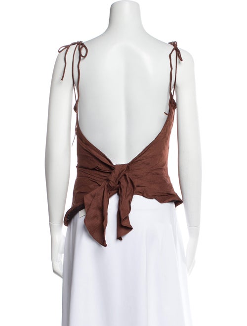 Jacquemus Silk V-Neck Top