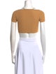Jacquemus Square Neckline Short Sleeve Crop Top