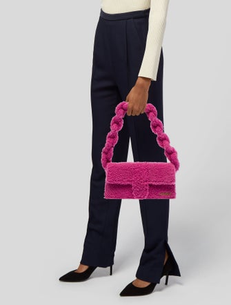 Jacquemus Shearling Shoulder Bag