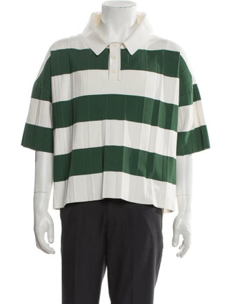 Jacquemus Striped Collar Polo Shirt
