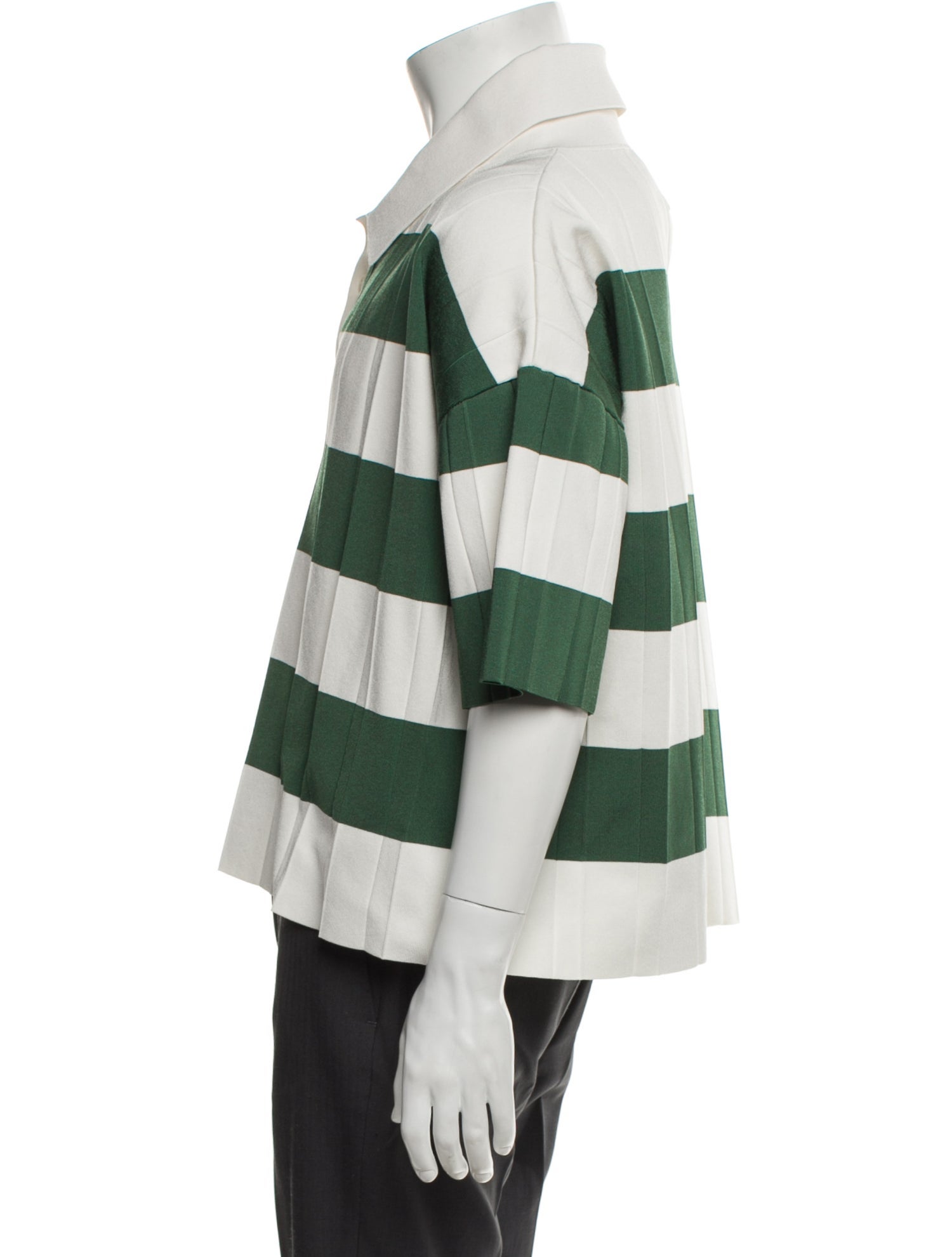 Jacquemus Striped Collar Polo Shirt