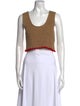 Jacquemus Scoop Neck Sleeveless Crop Top