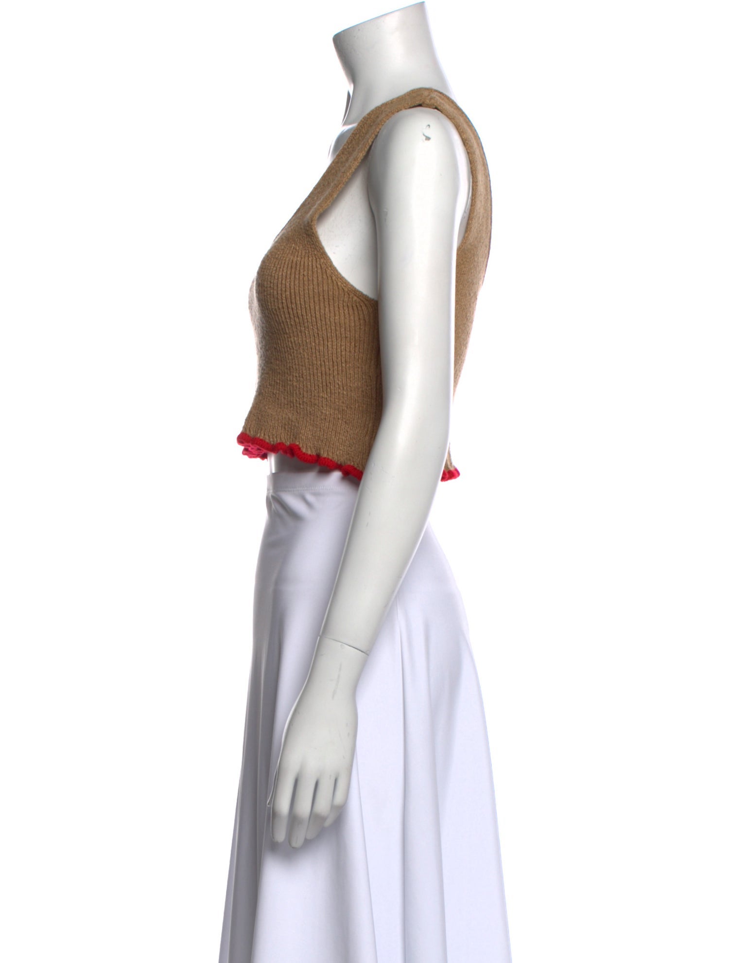 Jacquemus Scoop Neck Sleeveless Crop Top