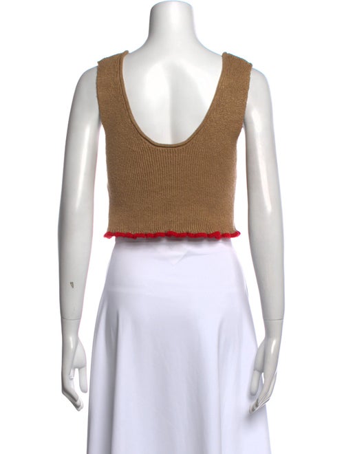 Jacquemus Scoop Neck Sleeveless Crop Top