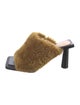 Jacquemus Shearling Leather Trim Embellishment Slides
