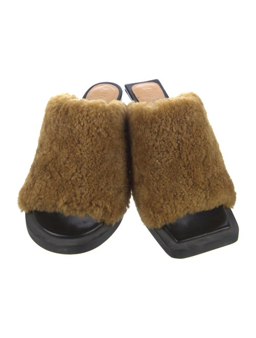 Jacquemus Shearling Leather Trim Embellishment Slides