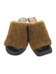 Jacquemus Shearling Leather Trim Embellishment Slides