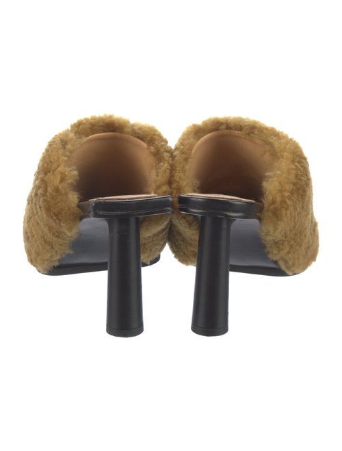 Jacquemus Shearling Leather Trim Embellishment Slides