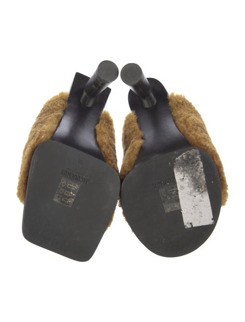 Jacquemus Shearling Leather Trim Embellishment Slides