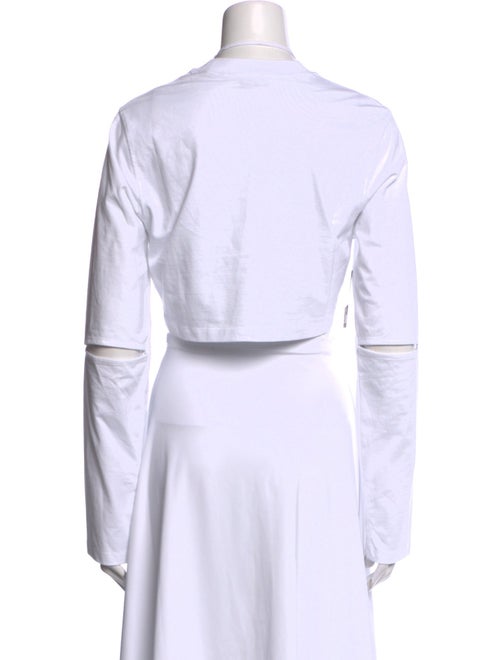 Jacquemus V-Neck Long Sleeve Crop Top