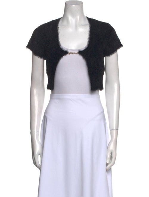 Jacquemus Open Front Short Sleeve Crop Top