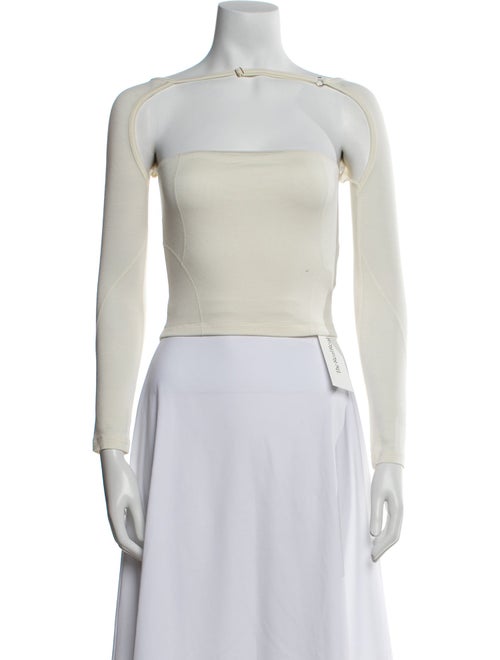 Jacquemus One-Shoulder Sleeveless Crop Top