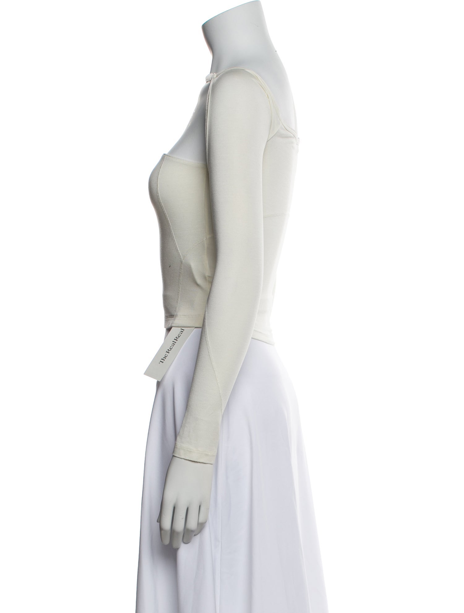 Jacquemus One-Shoulder Sleeveless Crop Top