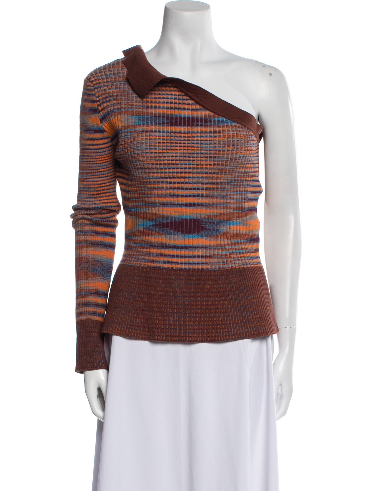 Jacquemus Striped One-Shoulder Sweater